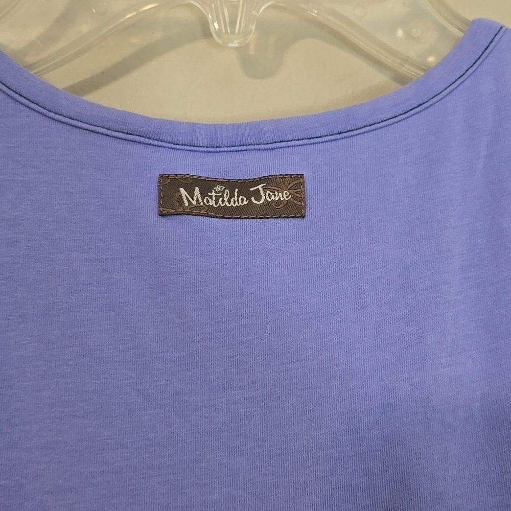 Matilda Jane Paint By Numbers Purple and Floral Sleeveless Top Size 10 - Picture 6 of 8